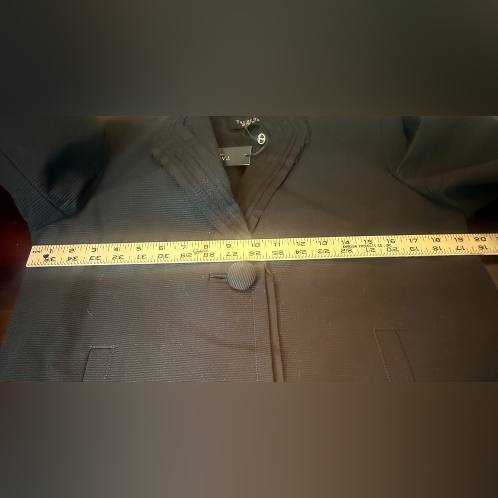 Talbots NWT 100 % cotton notched step lap collar 3/4 cuffed sleeve Sz 10 jacket - Picture 10 of 13